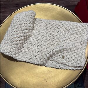Cole Haan Infinity Cozy Knit Cream Scarf